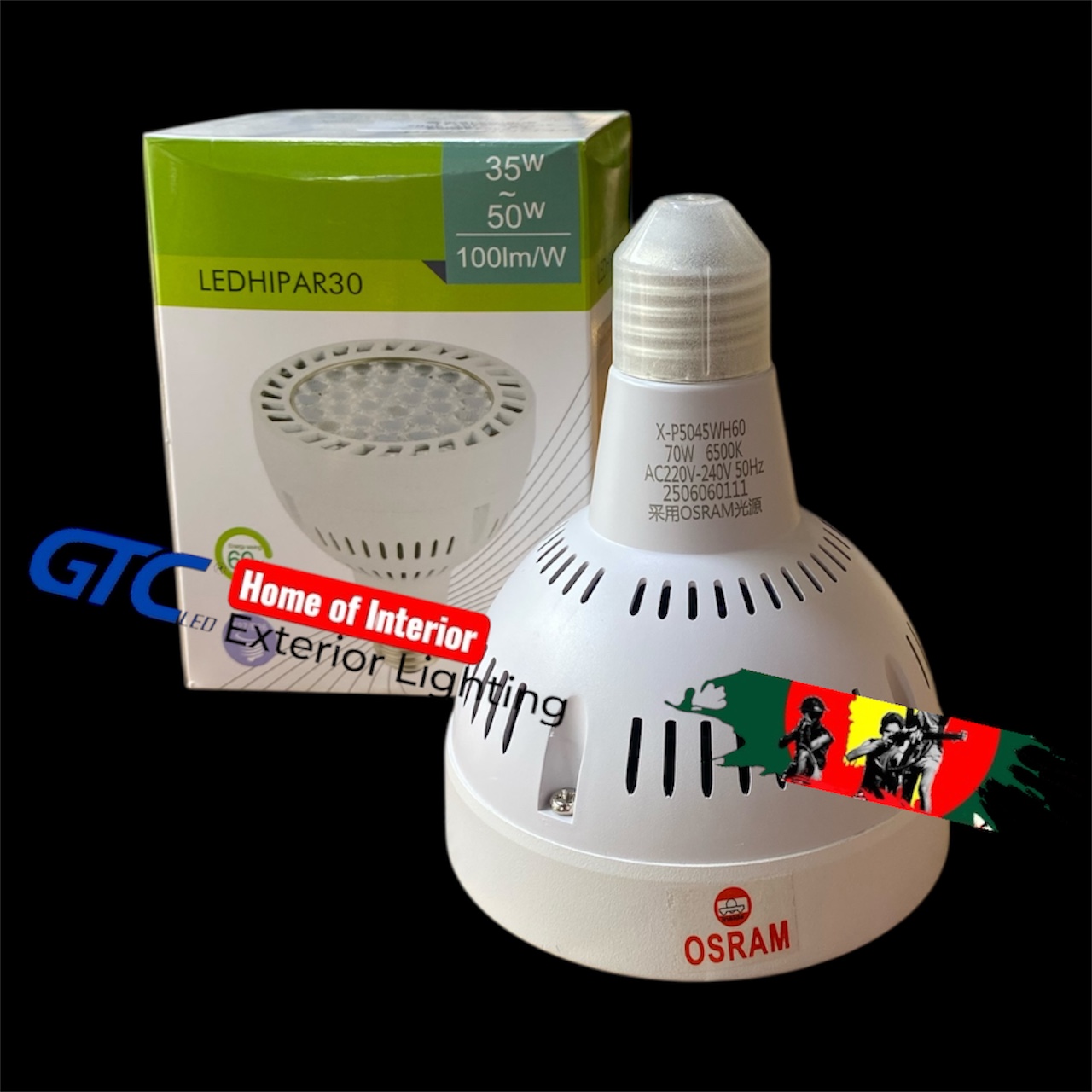 (image for) 60 Watt Osram Chips Par30 Bulb 3000k